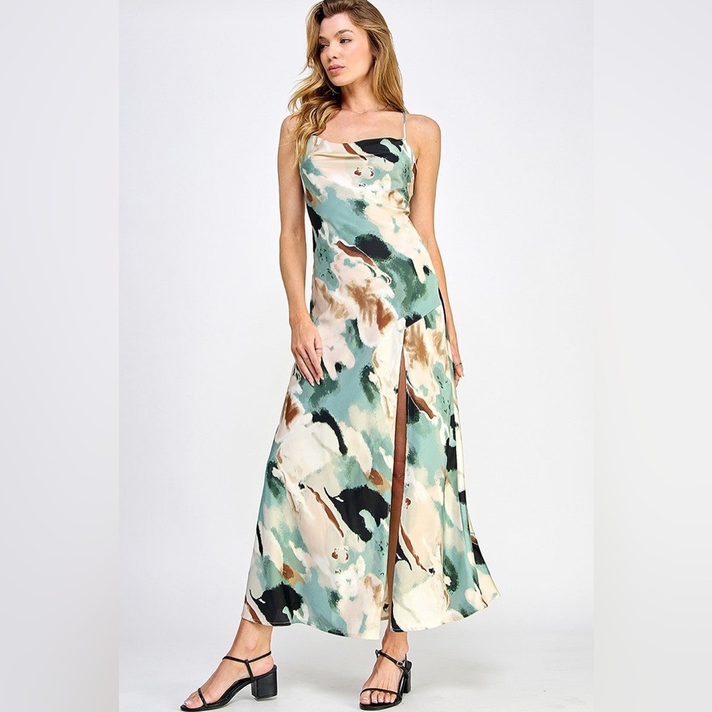 Elegant Multicolor Maxi Dress